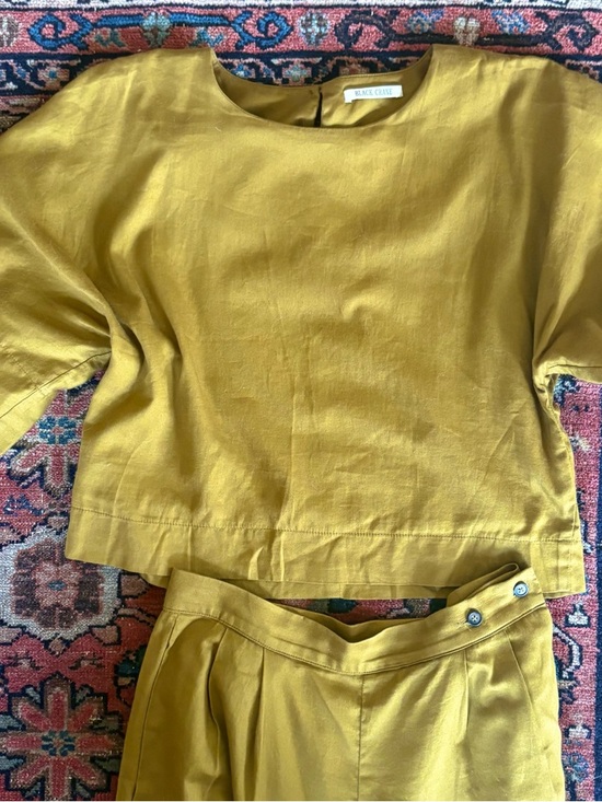 Black Crane Tops - Black Crane Olive Two-Piece Set